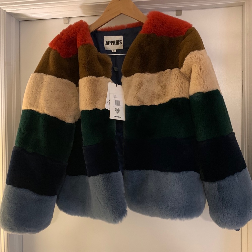 Apparis Louise Faux Fur Jacket Multicolor Medium